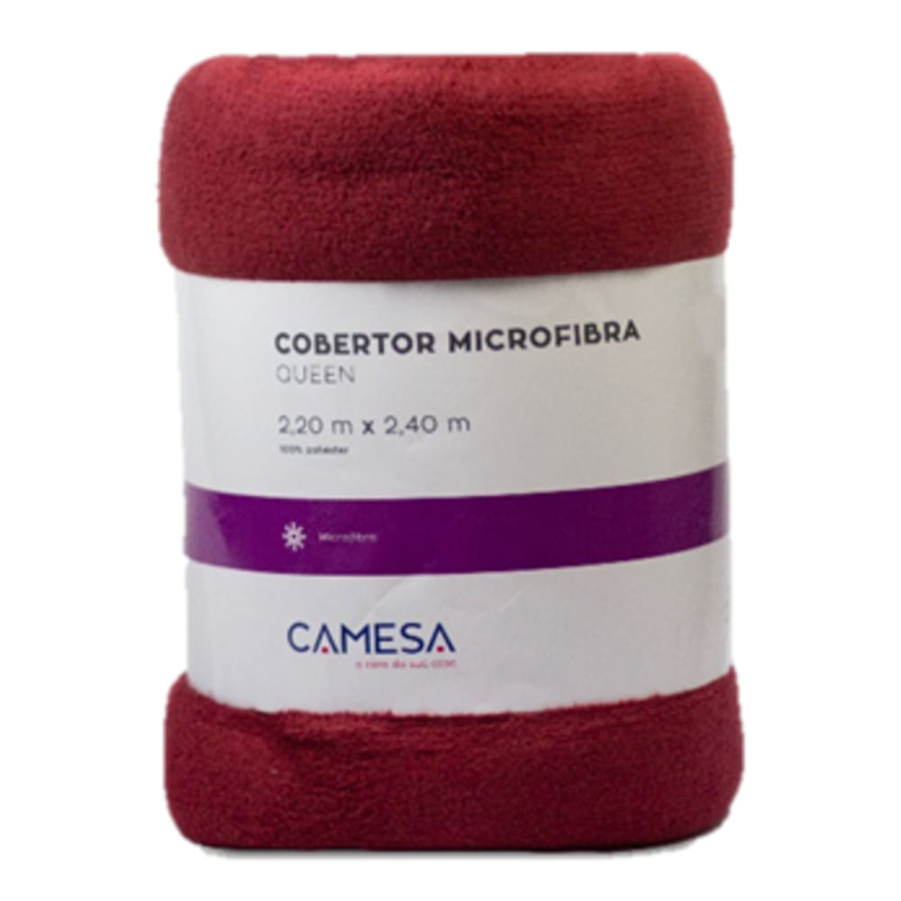 Cobertor Casal Microfibra Toque Macio Camesa 180g/m² Liso